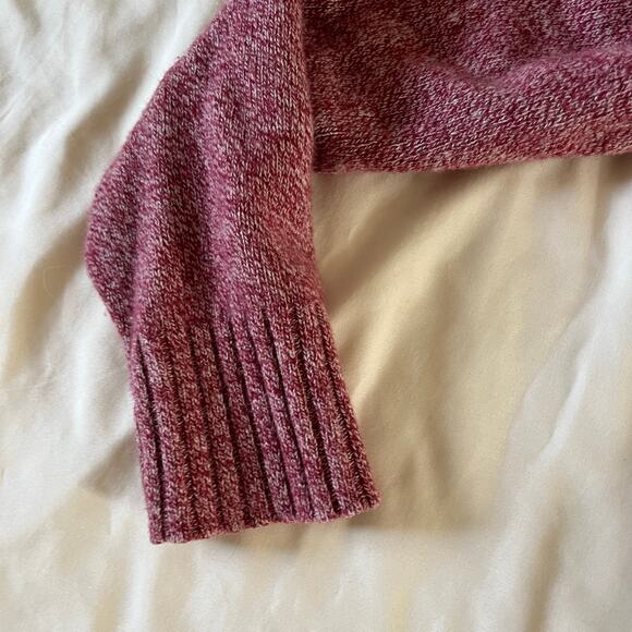 Athleta Soft Wool Cashmere Red V Neck Pullover Sweater Wmns S Preppy Casual - Picture 4 of 9